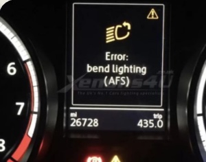 Dashboard warning for the Adaptive Front-lighting System