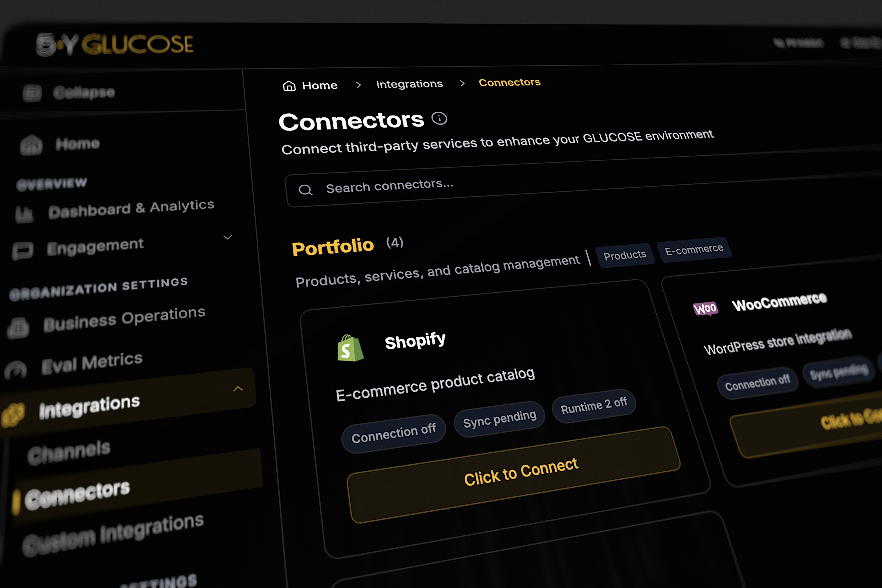 Tools & Connectors — GLUCOSE Management Console